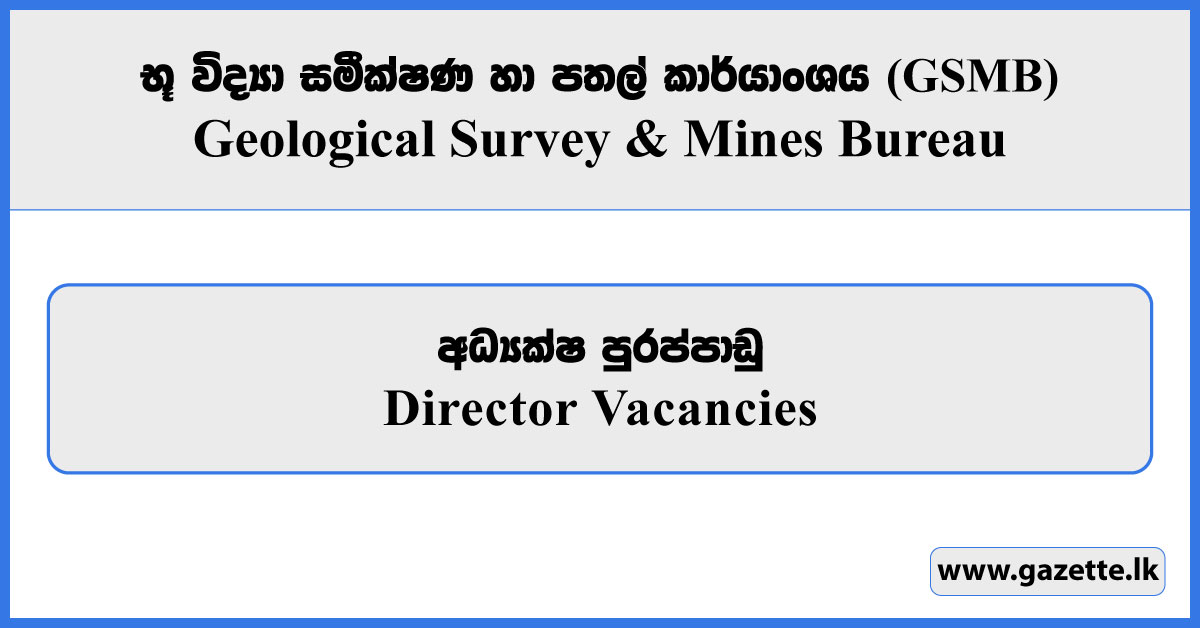 Director - Geological Survey & Mines Bureau Vacancies 2026