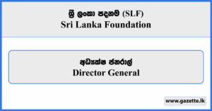 Director General - Sri Lanka Foundation Vacancies 2026