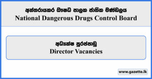 Director - National Dangerous Drugs Control Board Vacancies 2025