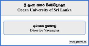 Director - Ocean University of Sri Lanka Vacancies 2023