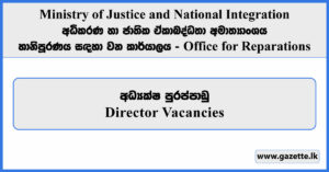 Director - Office for Reparations Vacancies 2026
