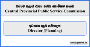 Director (Planning) - Central Provincial Public Service Commission Vacancies 2026