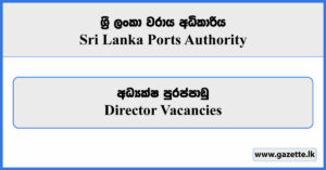 Director - Sri Lanka Ports Authority Vacancies 2024
