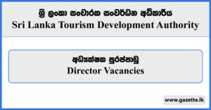 Director - Sri Lanka Tourism Development Authority Vacancies 2023