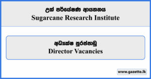 Director - Sugarcane Research Institute Vacancies 2024