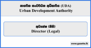 Director (Legal) - Urban Development Authority (UDA) Vacancies 2026