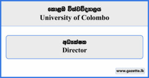 Director - University of Colombo Vacancies 2024