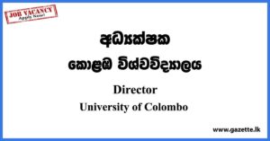 Director (CGE) - University of Colombo Vacancies 2023