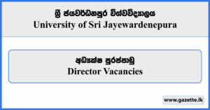 Director (PIM) - University of Sri Jayewardenepura Vacancies 2023
