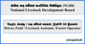 Driver, Field Assistant, Livestock Assistant, Tractor Operator - National Livestock Development Board Vacancies 2026