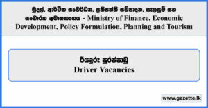 Driver - Ministry of Finance, Economic Development, Policy Formulation, Planning and Tourism Vacancies 2024
