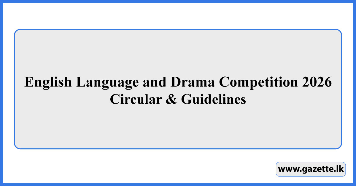 English Language and Drama Competition 2026 - Circular & Guidelines