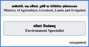 Environment Specialist - Ministry of Agriculture, Livestock, Lands and Irrigation Vacancies 2025