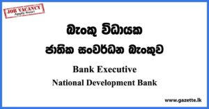 Bank Executive - National Development Bank Vacancies 2023