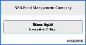 Executive Officer - NSB Fund Management Company Vacancies 2025