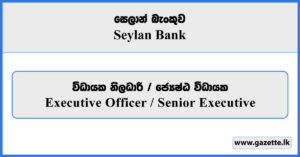Executive Officer / Senior Executive - Seylan Bank Vacancies 2026