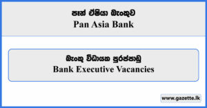 Bank Executive - Pan Asia Bank Vacancies 2024