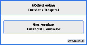 Financial Counselor Vacancies 2023 - Durdans Hospital Vacancies