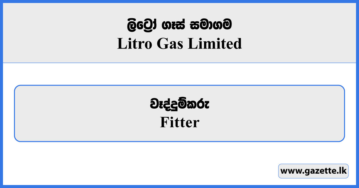 Fitter - Litro Gas Limited Vacancies 2026