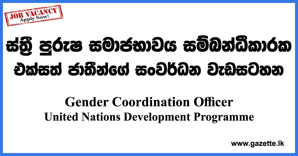 Gender-Coordination-Officer-UNWOMEN-www.gazette.lk