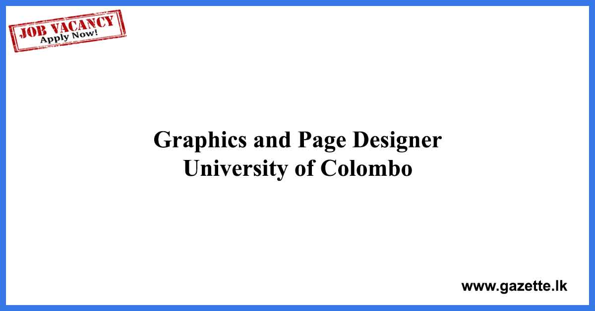Graphics and Page Designer - University of Colombo