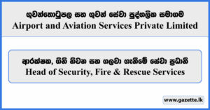 Head of Security, Fire & Rescue Services - Airport and Aviation Services Private Limited Vacancies 2026