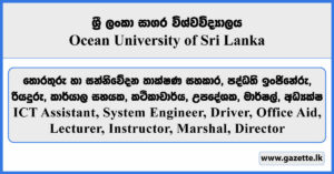 ICT Assistant, System Engineer, Driver, Office Aid, Lecturer, Instructor, Marshal, Director - Ocean University Vacancies 2026