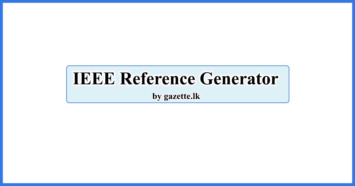 IEEE Reference Generator