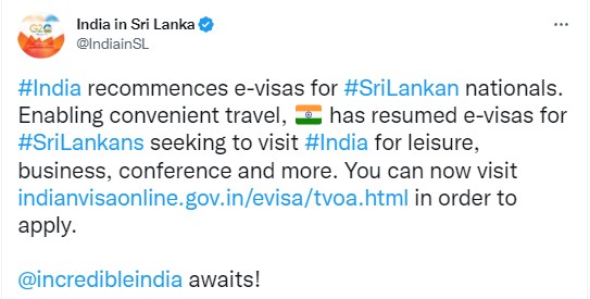 indian tourist visa price in sri lanka