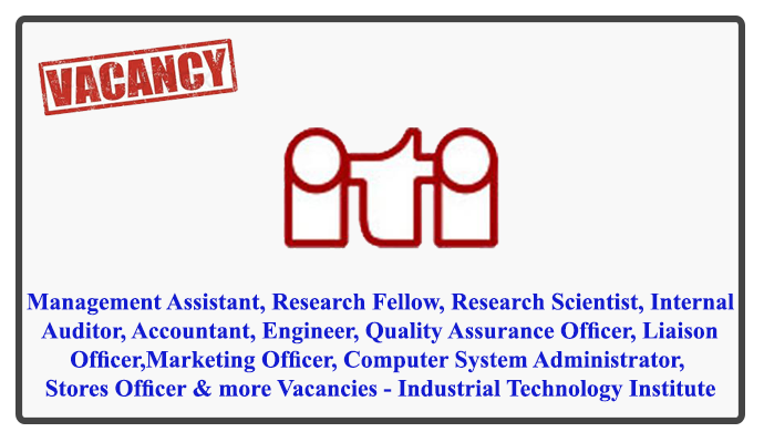 Vacancies - Industrial Technology Institute