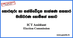 Information-and-Communication-Technology-Assistant-Election-Commission-www.gazette.lk