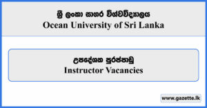 Instructor - Ocean University of Sri Lanka Vacancies 2025