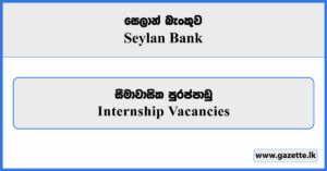 Internship - Seylan Bank Vacancies 2025