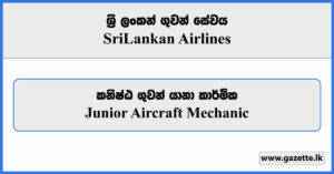 Junior Aircraft Mechanic - Sri Lankan Airlines Job Vacancies 2023