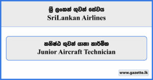 Junior Aircraft Technician - Sri Lankan Airlines Vacancies 2023