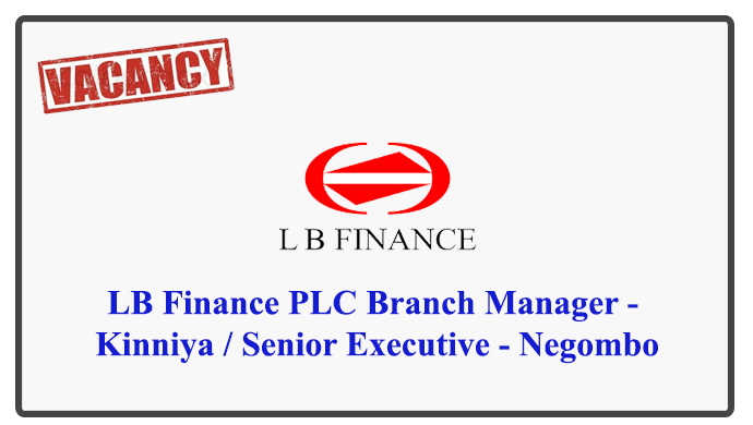 LB Finance PLC Branch Manager - Kinniya / Senior Executive - Negombo