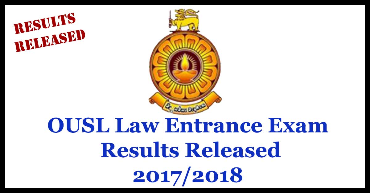 OUSL Law Entrance Exam Results Released