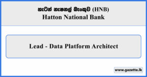 Lead Data Platform Architect - HNB Vacancies 2025