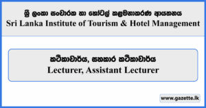 Lecturer, Assistant Lecturer - Sri Lanka Institute of Tourism & Hotel Management Vacancies 2024