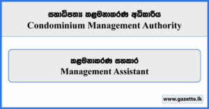 Management Assistant - Condominium Management Authority Vacancies 2026