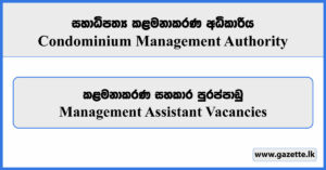 Management Assistant - Condominium Management Authority Vacancies 2024
