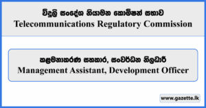 Management Assistant, Development Officer - Telecommunications Regulatory Commission Vacancies 2025