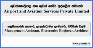 Management Assistant, Electronics Engineer, Architect - Airport and Aviation Services Private Limited Vacancies 2024