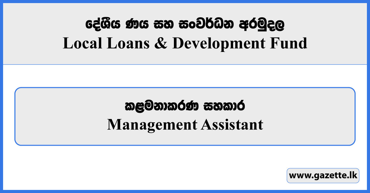 Management Assistant - Local Loans And Development Fund Vacancies 2026