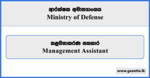 Management Assistant - Ministry of Defence Vacancies 2026