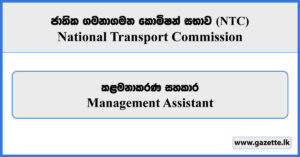 Management Assistant - National Transport Commission Vacancies 2026