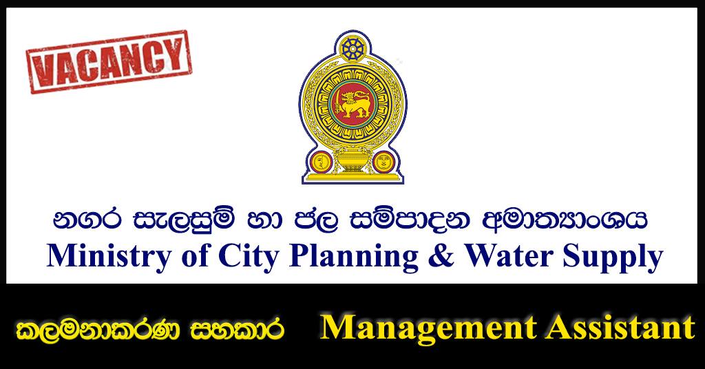 Management Assistant - Ministry of City Planning & Water Supply Vacancies 2018