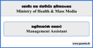 Management Assistant (PHSEP) - Ministry of Health Vacancies 2026
