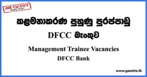 Management Trainee - DFCC Bank Vacancies 2023