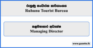 Managing Director - Ruhunu Tourist Bureau Vacancies 2025